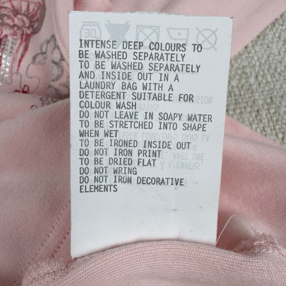 Pampolina Girls Top Size 4T Pink Long Sleeve Graphic Emboidered Sequin Shirt - Picture 15 of 15